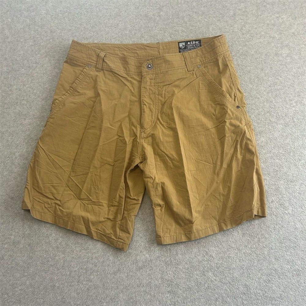 KÜHL Men's Cargo Hiking Shorts Beige Size 36 Casual Summer Wear